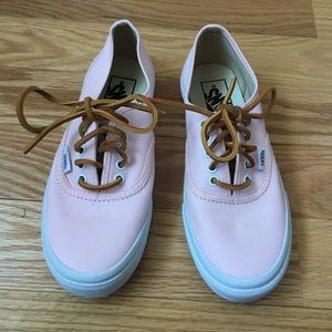 Light Pink Vans with Leather Laces